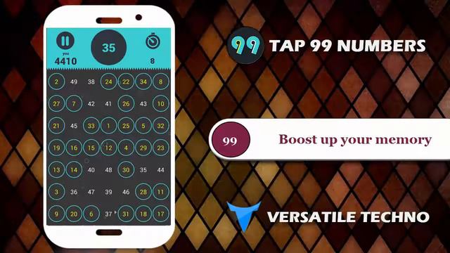 Tap 99 Numbers Game | 99 Numbers - Touch Game