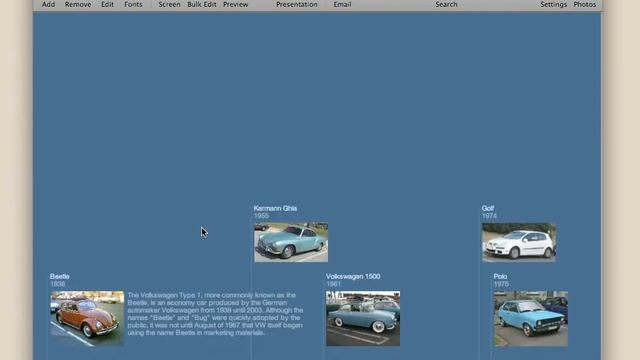 Create a Timeline of VW Models
