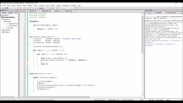 Coding Predator And Prey  Cellular Automaton in C SFML
