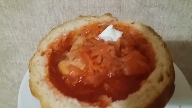 ?Детская подача борща.