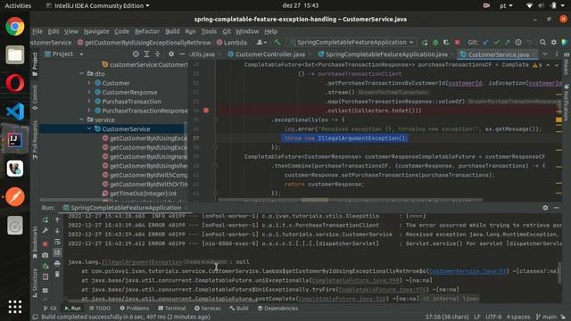 Exception handling with Java CompletableFuture in Spring Boot