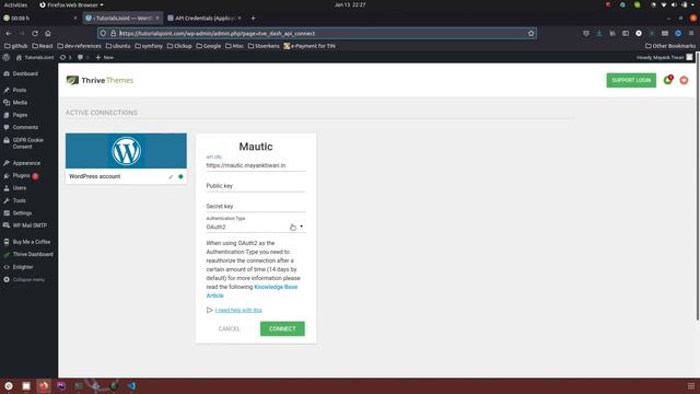 Mautic 4 integration with Thrive Leads [Thrive Themes] [Thrive Suite WordPress Plugin] using OAuth2