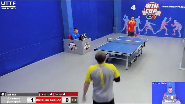 08:30 Арзанов Дмитрий 1-3 Ивченко Кирилл  стол 4  Юг-4 15.07.21