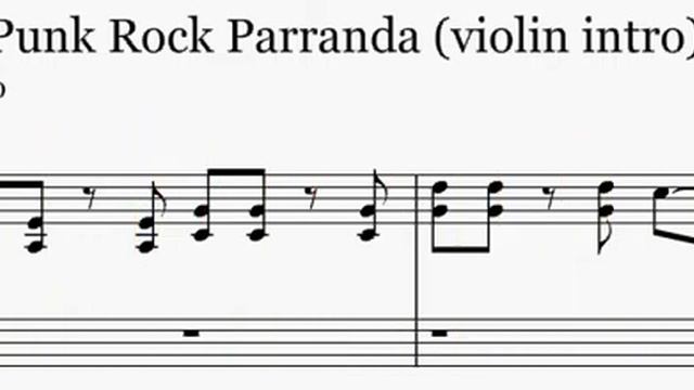 Gogol Bordello - Punk Rock Parranda - Violin Intro (with notes)