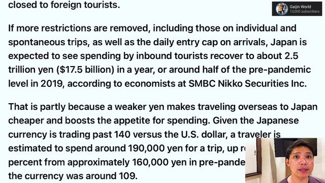JAPAN HOPES GROW FOR WIN-WIN EFFECT OF INBOUND TOURISM,WEAK YEN JAPAN TRAVEL NEWS SEPTEMBER 19 2022