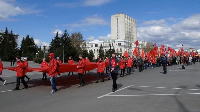 #timelapse55 1 МАЯ 2017! День Весны и Труда Демонстрация и Монстрация в Омске
