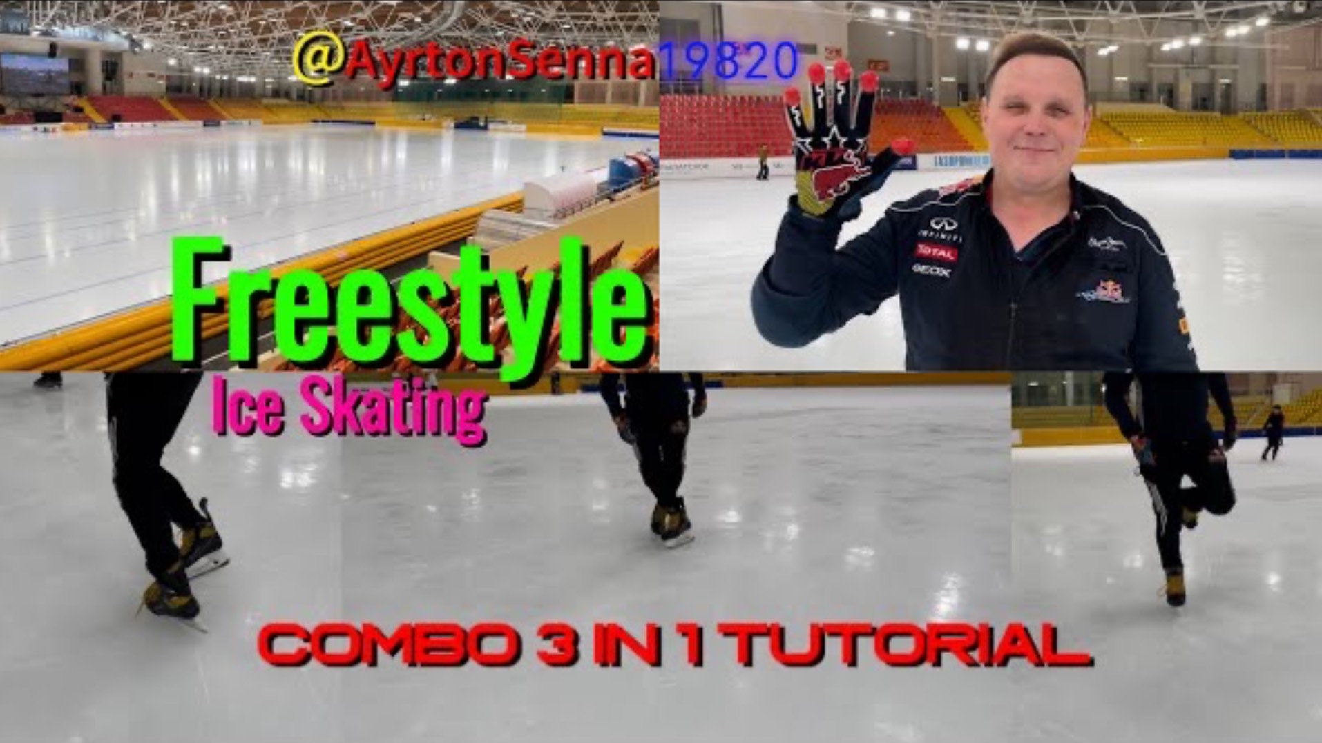 Combo 3in1 tutorial Freestyle ice skating Комбо трюков 3в1 Обучающее видео для опытных