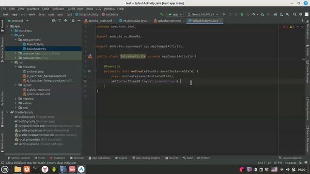 Загрузочный экран в андроид приложении