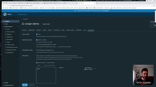 Harbor 2.5.0 - Cosign and replication demo - Orlin Vasilev