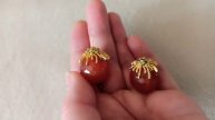 Серьги из сердолика в осенних красках