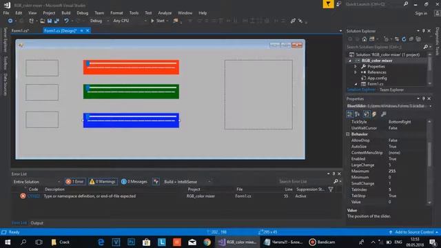 RGB color mixer  C# (Смешивание цветов на С#)