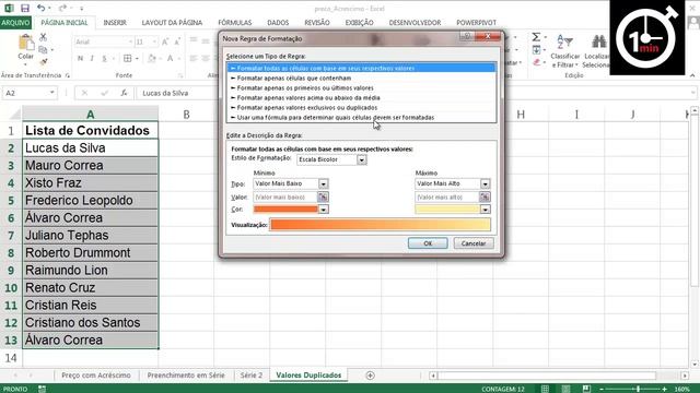 Como Achar Valores Duplicados no Excel | Dicas Minuto