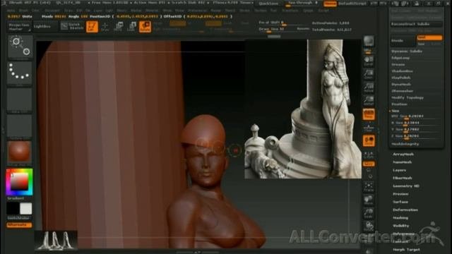 Zbrush 4R7 обзор процесса лепки Клеопатра