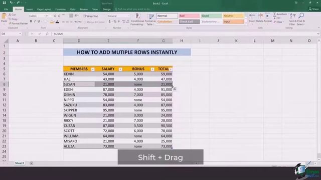 How to Insert Multiple Rows in Excel