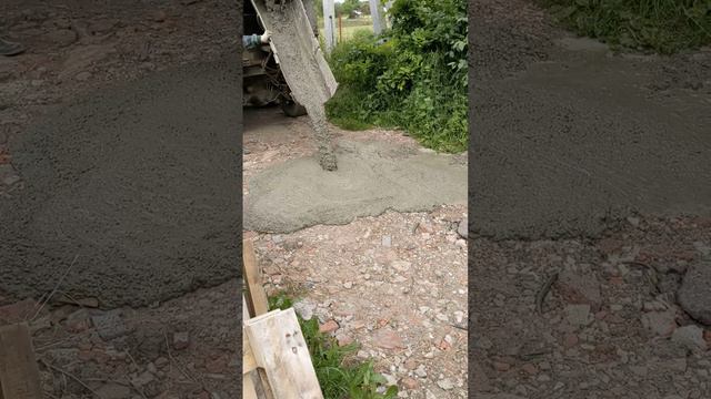 Заливка остатков бетона с пользой