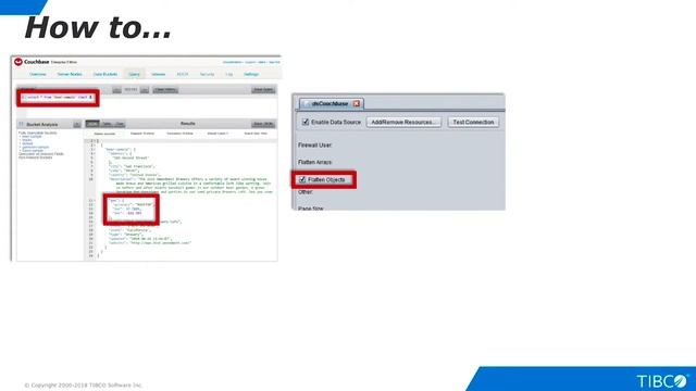 TIBCO Data virtualization video tutorials Couchbase Data Source