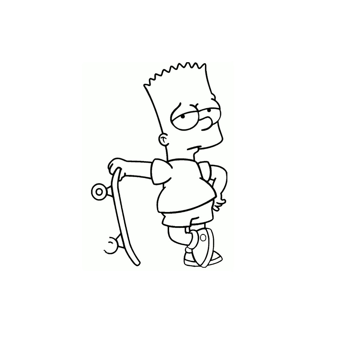 Барт симпсон рисунок для срисовки