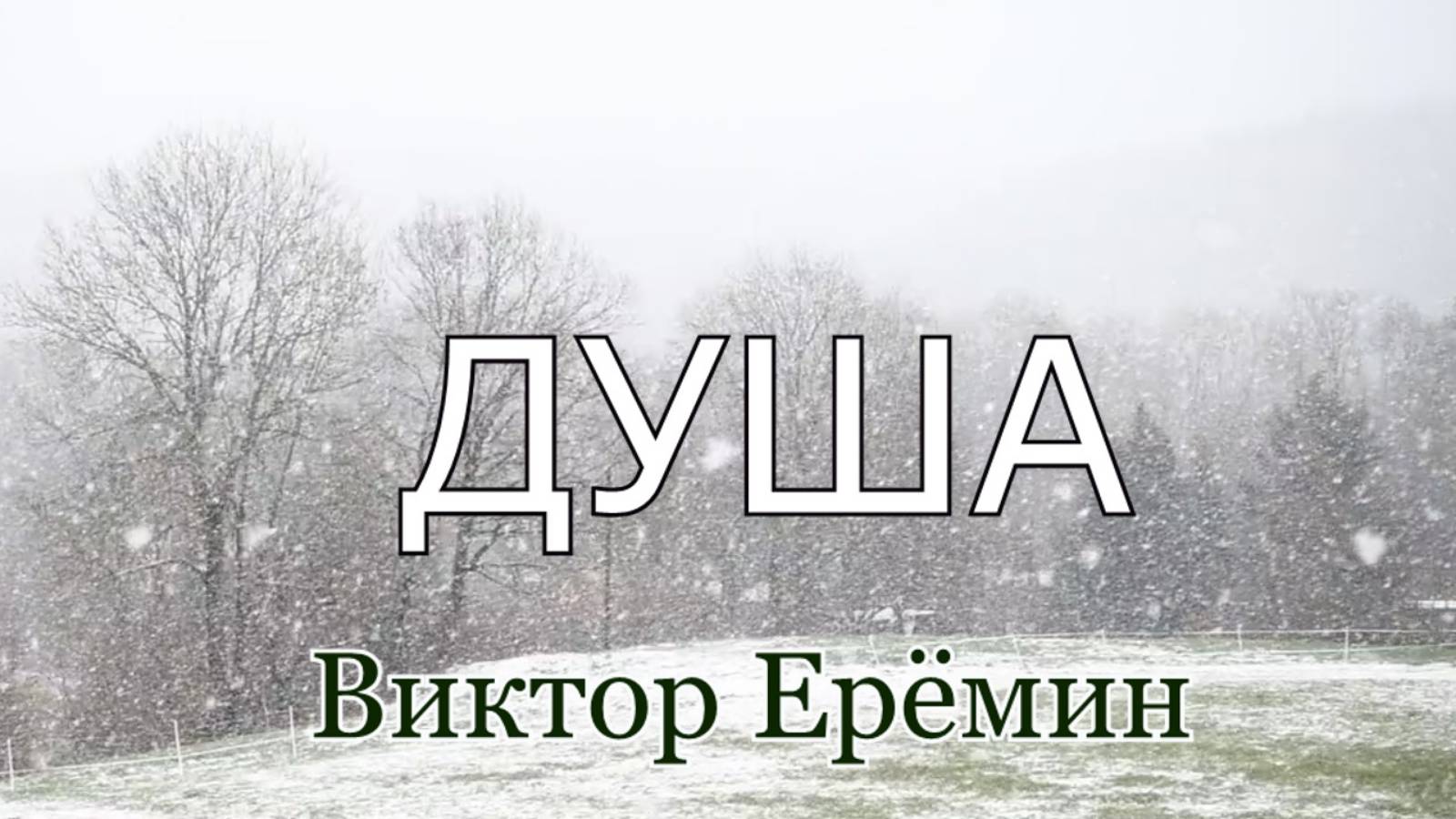 Виктор Ерёмин. стих - "Душа."