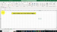 Select multiple rows in Excel without dragging