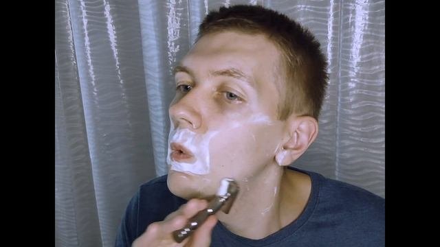 Забрив с Muehle  Laser  Razorock  Yaqi  Denim