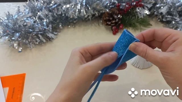 Ёлочная игрушка из фоамирана#гномик из фоамирана