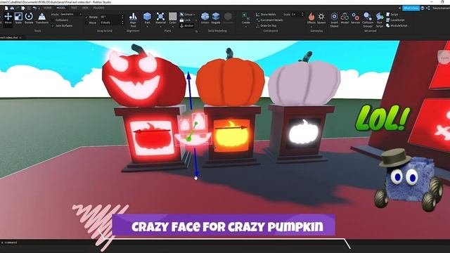 Roblox Studio  How to make Customizable Halloween Pumpkin in Roblox Studio  Free Kit