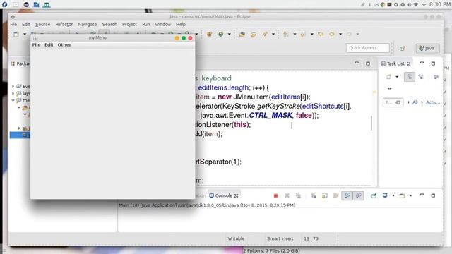 54 JAVA Swing GUI Menu