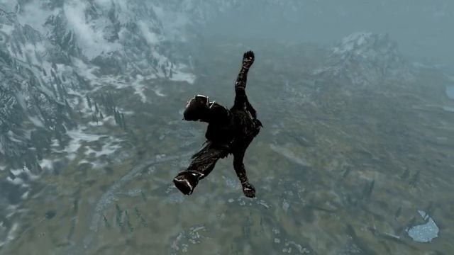 Flying Through Skyrim