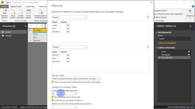 Comparando Fuzzy Lookup Excel x Power BI