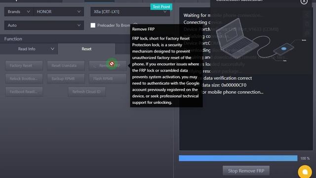 ✅Разблокировка гугл аккаунта Honor X8a CRT-LX1.Удаление FRP Honor X8a CRT-LX1 EVOtool✅