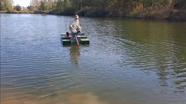 Сборка и ходовые испытания самодельного катамарана. 😃👍🚣♂️