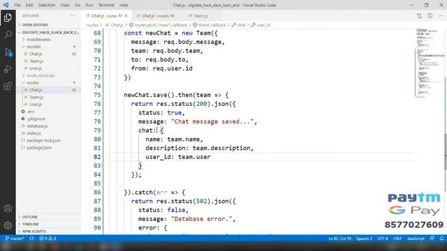 MongoDB Save Chat Message REST API  - MERN Hiring Challege - Hindi