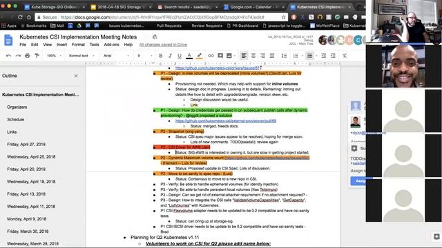 Kubernetes SIG Storage - CSI Implementation Workgroup 20180427