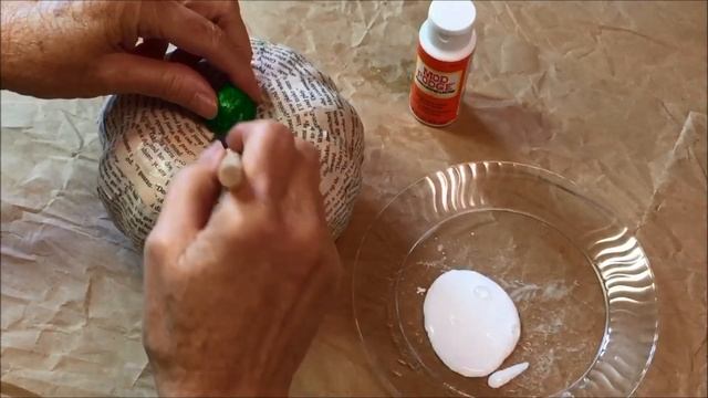 How to Decoupage Pumpkin with Book Pages (Dollar Store Craft)