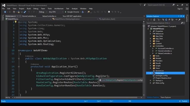 Creating a Web API Project