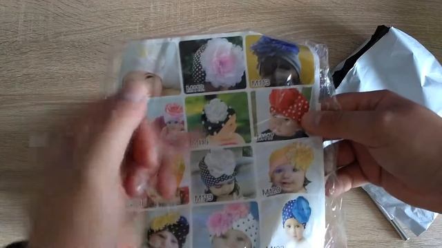 Детская шапочка с цветком. Распаковка