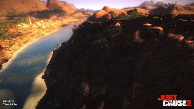 Just Cause 2 Desert Sunrise Benchmark GTX 670 4GB SLI Max Settings