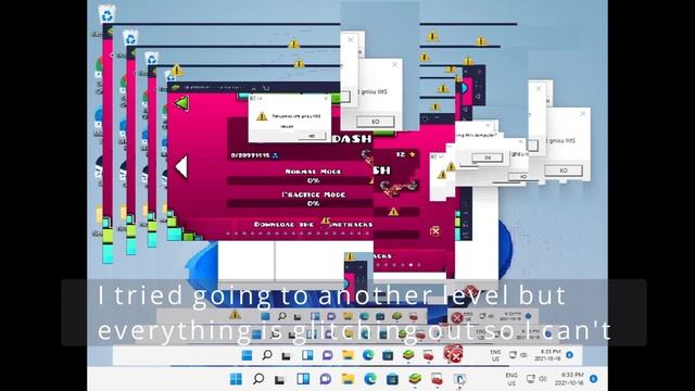 MEMZ Trojan vs Geometry Dash (Windows 11 edition)