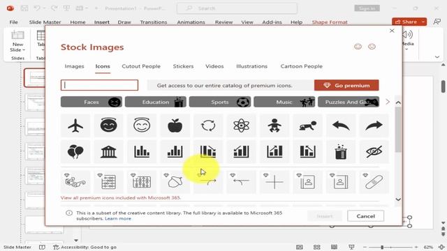 How to insert icon in PowerPoint page number mac