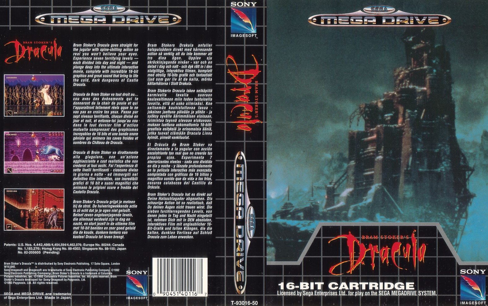 Sega Mega Drive 2 (Smd) 16-bit Dracula Bram Stoker's / Дракула Брэма Стокера Прохождение / Long Play