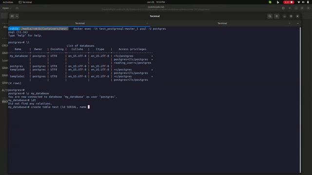 Postgres replication using docker by group 1