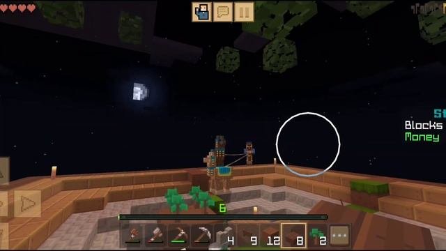 Crafting and Building - One Block Survival Gameplay Part 3  Animal Farm