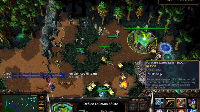 Mãn nhãn với Dota Imba 5vs5 (full đồ) - Warcraft III | Màn lật kèo có 1-0-2