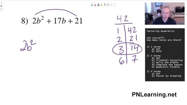 Split the Middle Factoring EXPLAINED | Trinomial A≠1 | Algebra Test Prep | Example #8 of 20