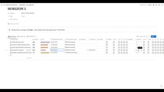 #1 GTD TEMPLATE in Notion - How I organize my life.