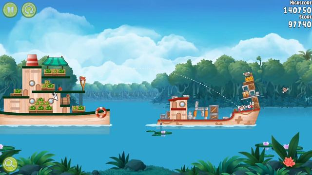 Angry Birds Rio Blossom River Level 6  137600