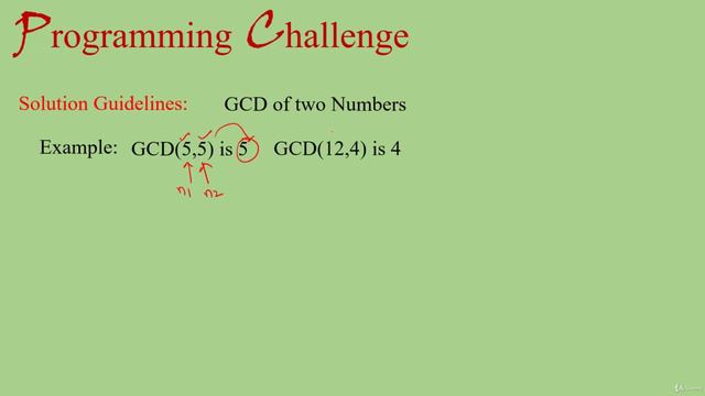 14. Programming Challenge - Finding GCD of 2 numbers using Iteration