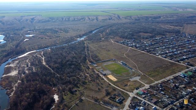 Суровикино сверху. Октябрь 2021 г. 4к