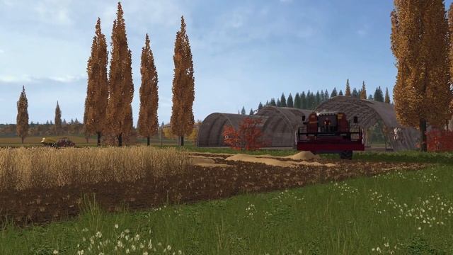 (farming Simulator 17) уборка  комбайном палессе Gs12