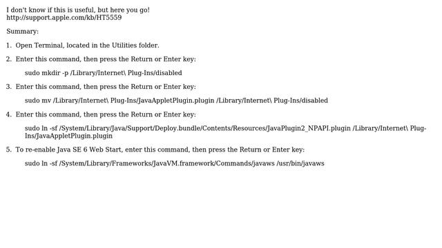 Apple: How do I downgrade Java on OSX 10.6.8? (4 Solutions!!)